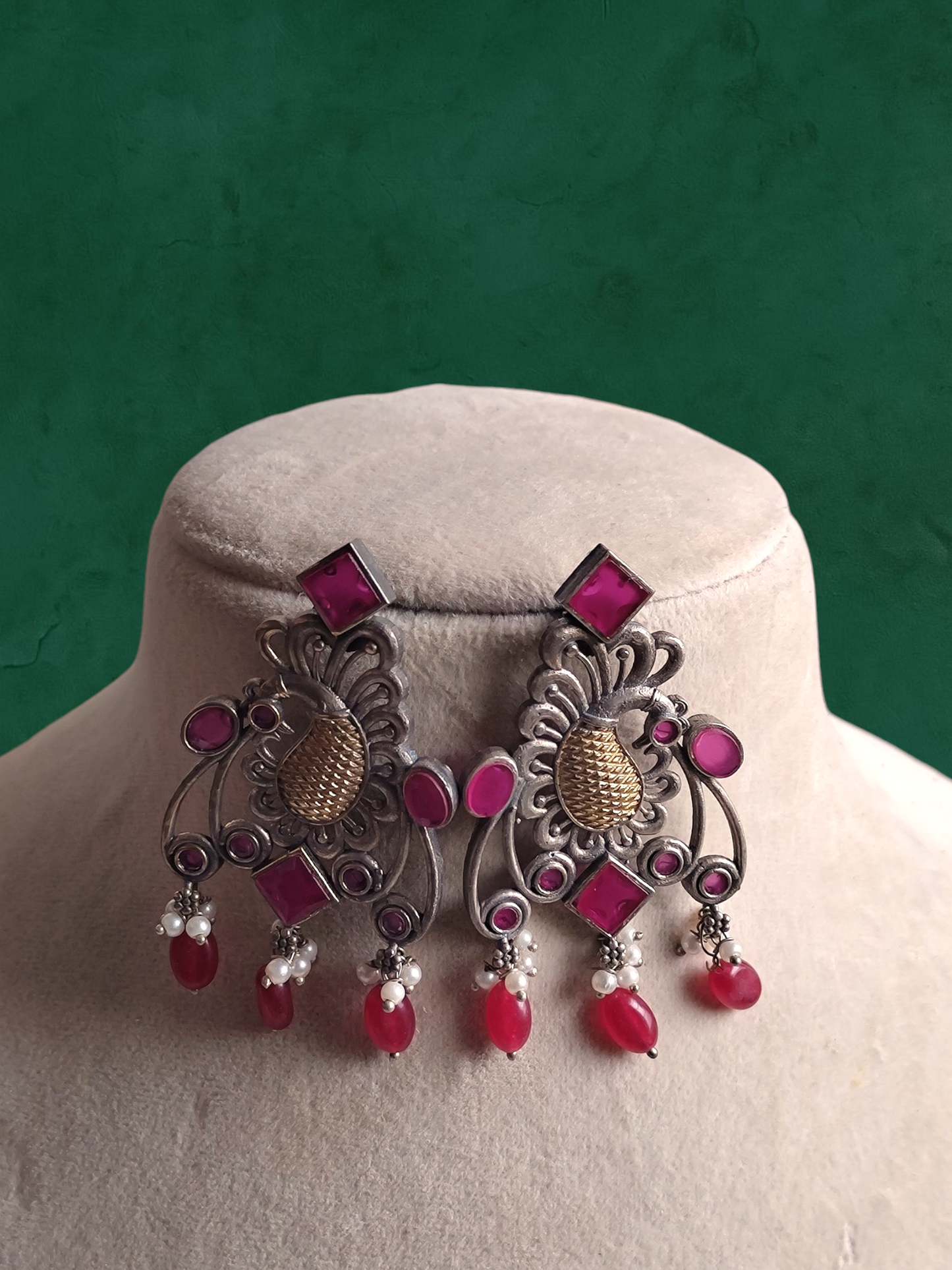 Gulaab dual tone earrings
