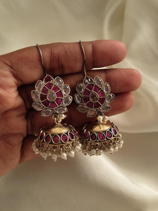 Resham dual tone Jhumka