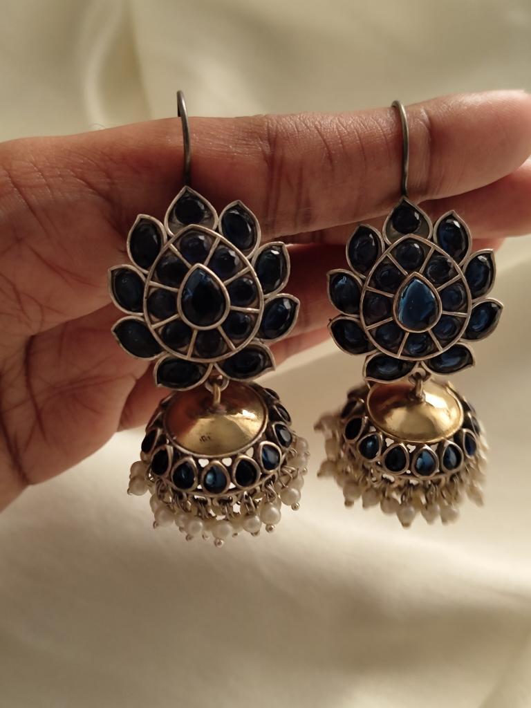 Resham dual tone Jhumka