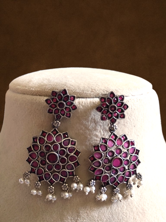 Amaya statement stone earrings