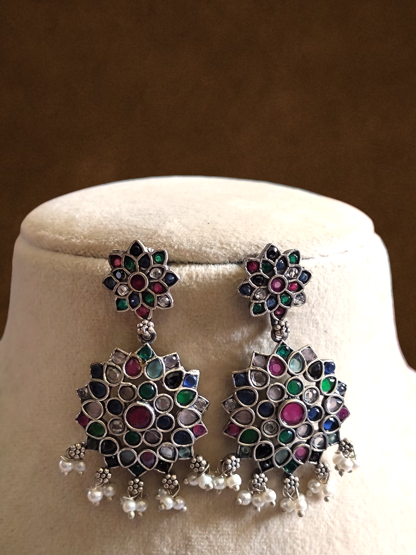 Amaya statement stone earrings