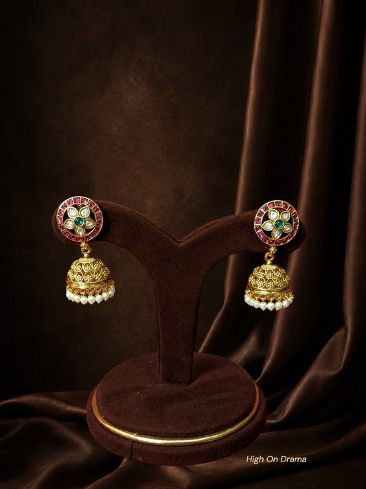 Hridhaya jadau bottu mala set
