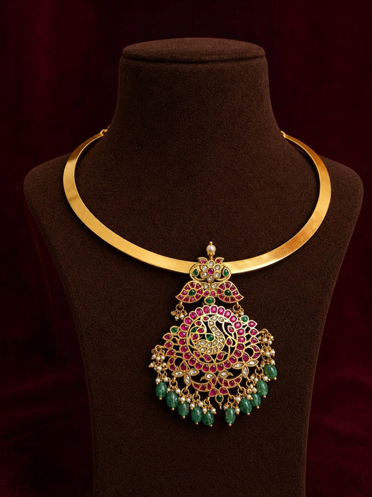 Akansha kundan pendant necklace