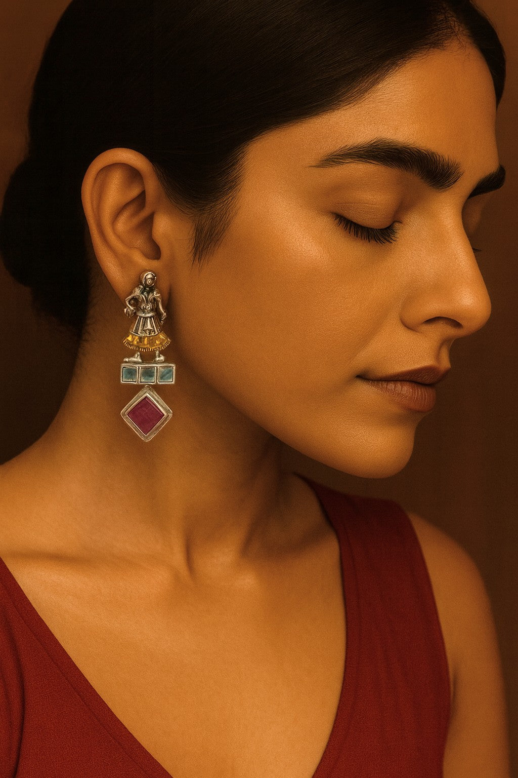 Veena statement earrings