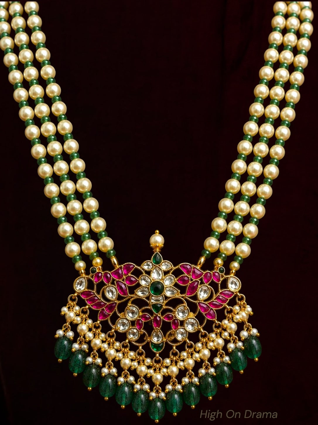 Maanya statement pearl jadau necklace