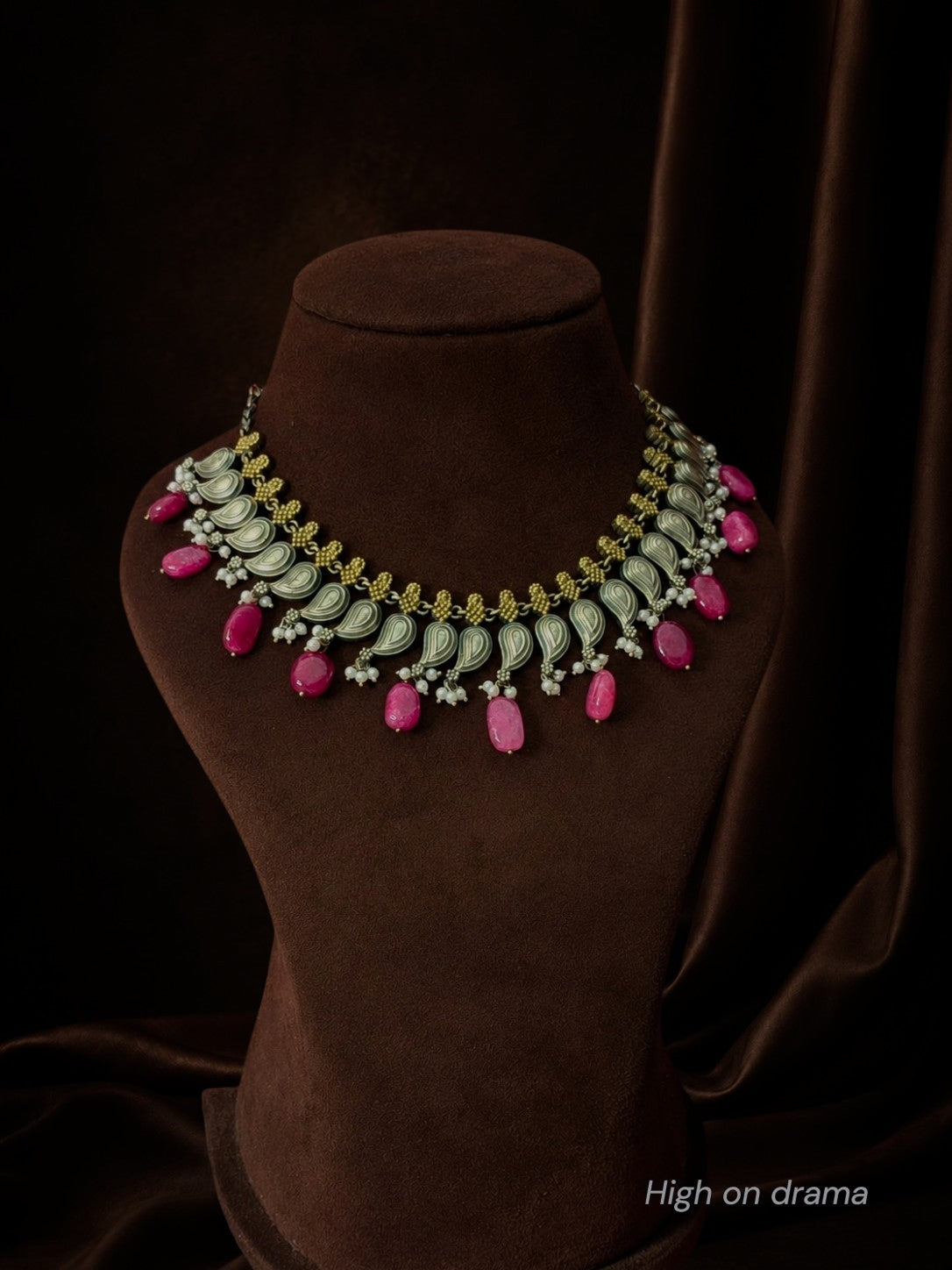 Krisha dual tone necklace set