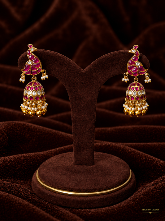 Raaga jadau kundan jhumka