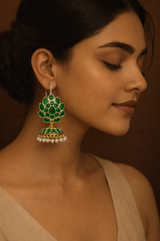 Resham dual tone Jhumka
