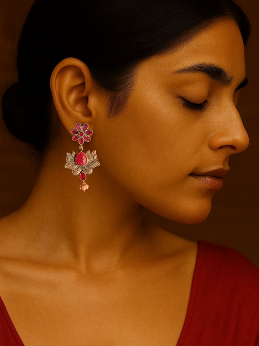 Kriya floral statement earrings