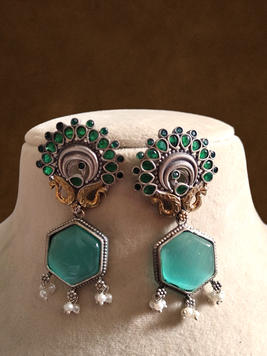 Tatva statement stone earrings