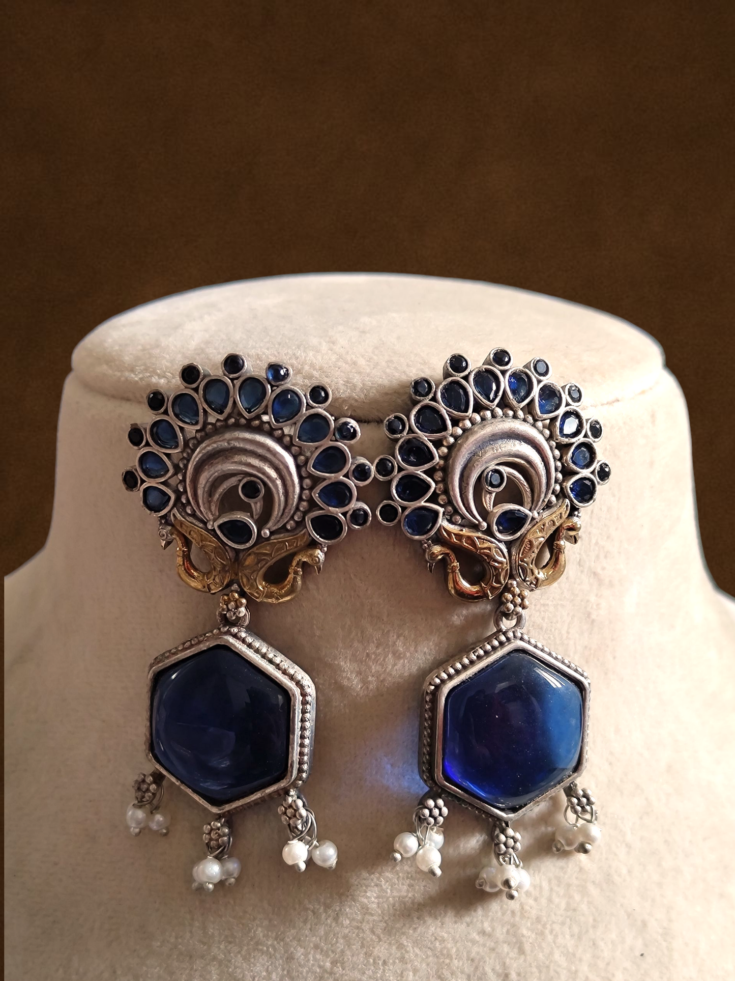 Tatva statement stone earrings