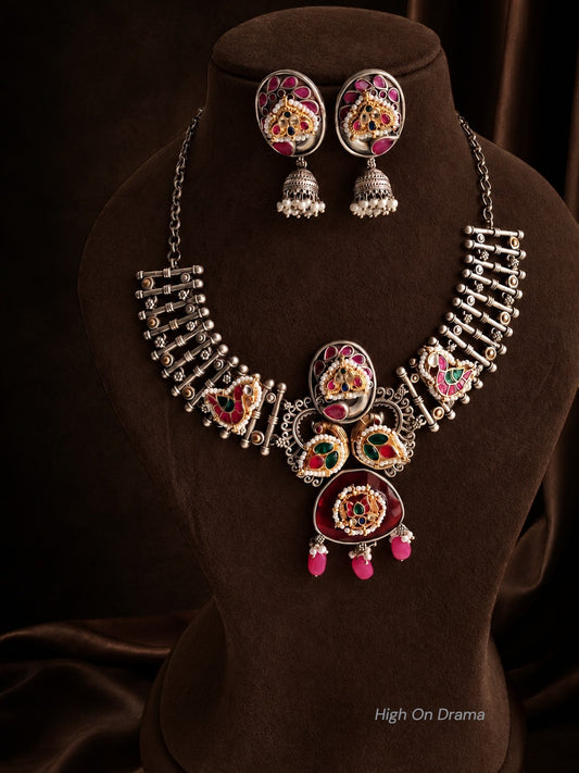 Ziya fusion statement necklace set