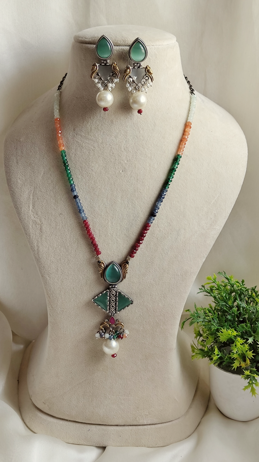 Mithila beaded necklace set