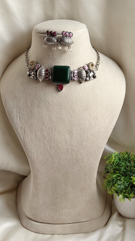 Aarna dual tone choker set