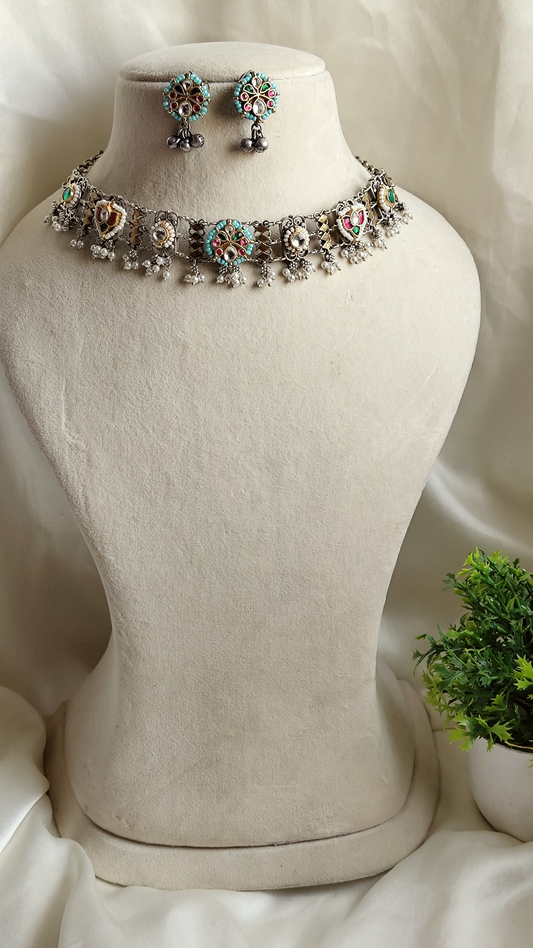 Kashi fusion statement necklace set