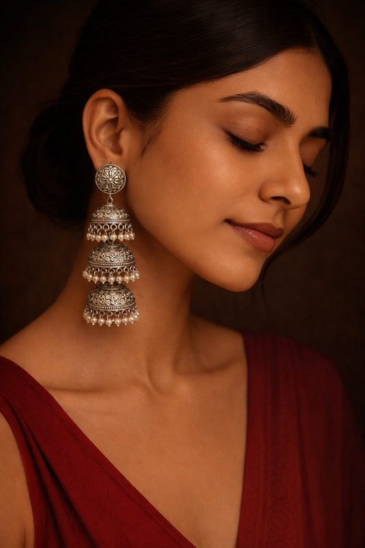 Nirelia tiered jhumka