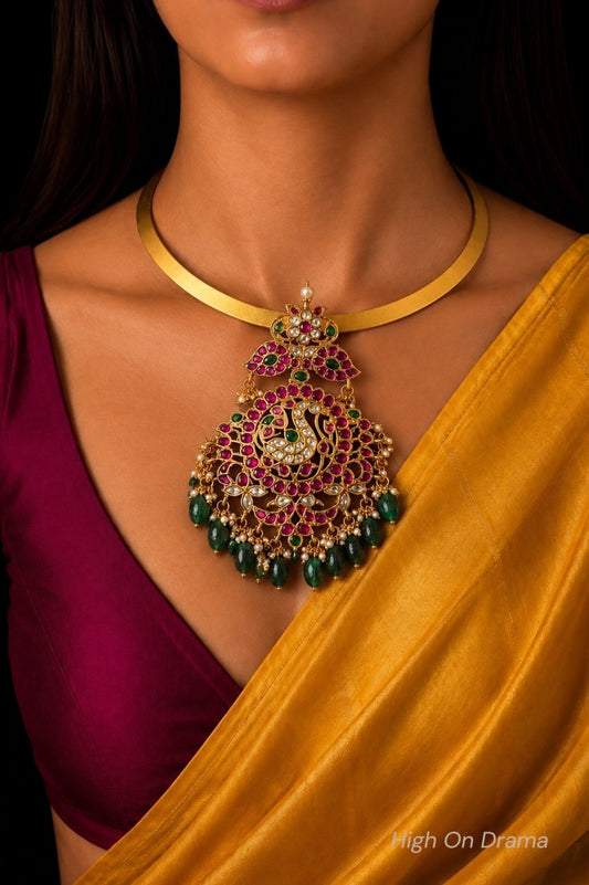 Akansha kundan pendant necklace