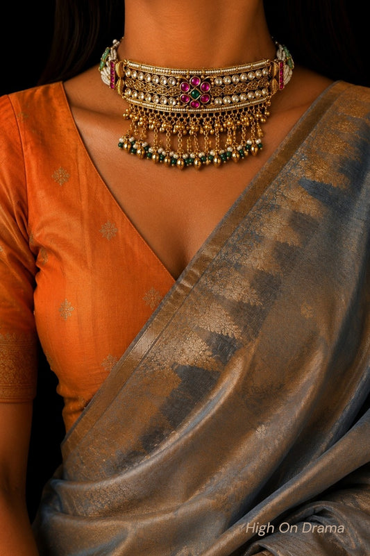 Mohini heritage polki choker set