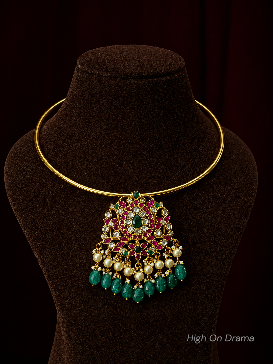 Aradhana jadau kundan hasli