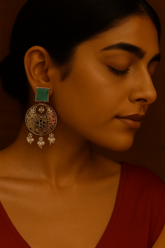 Mrithula chandbali earrings