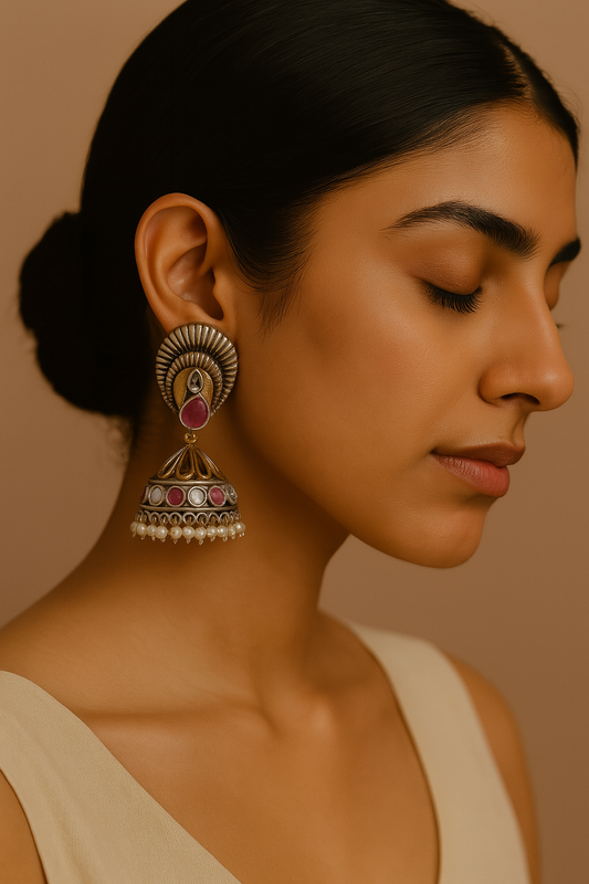 Heera dual tone Jhumka