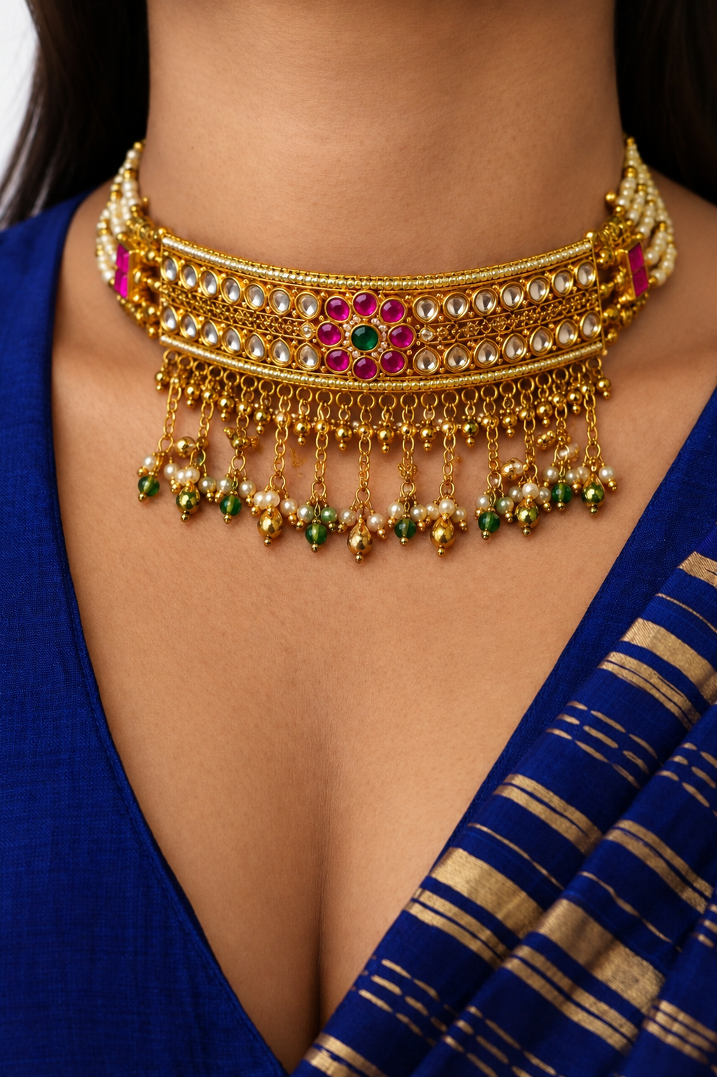 Mohini heritage polki choker set