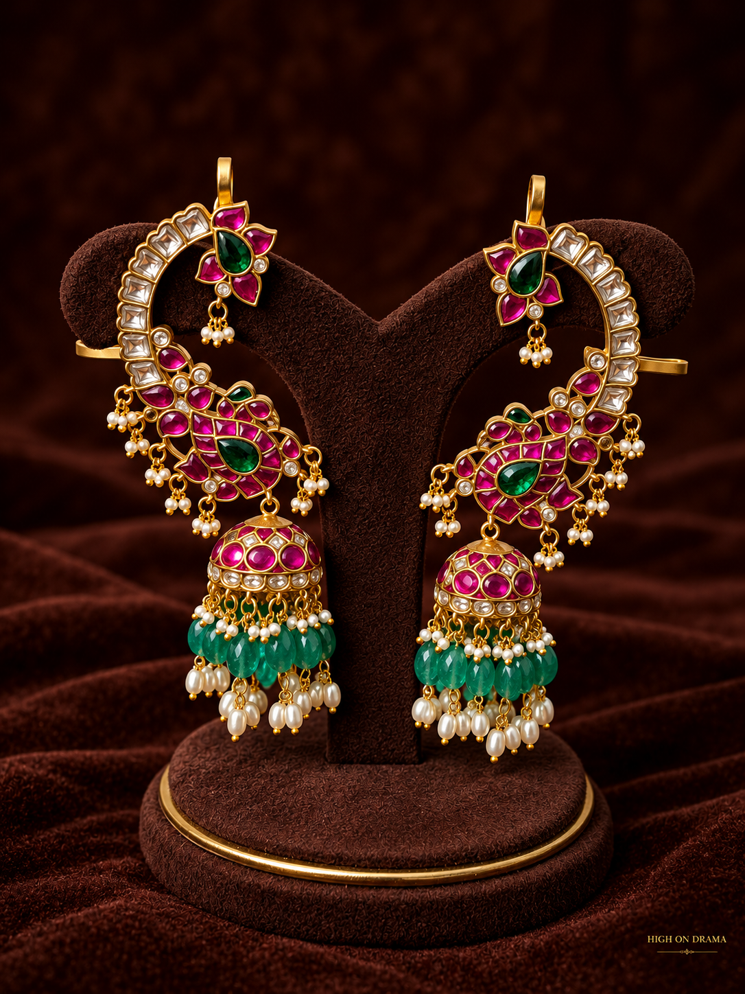 Mayura jadau kundan earcuff