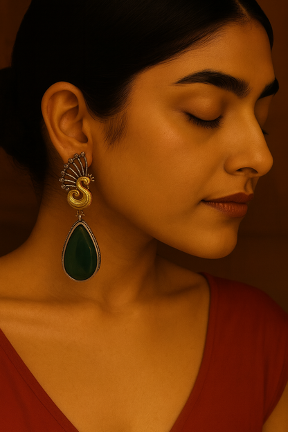 Hamsa dual tone danglers