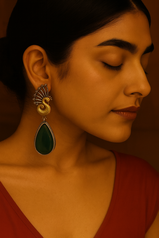 Hamsa dual tone danglers