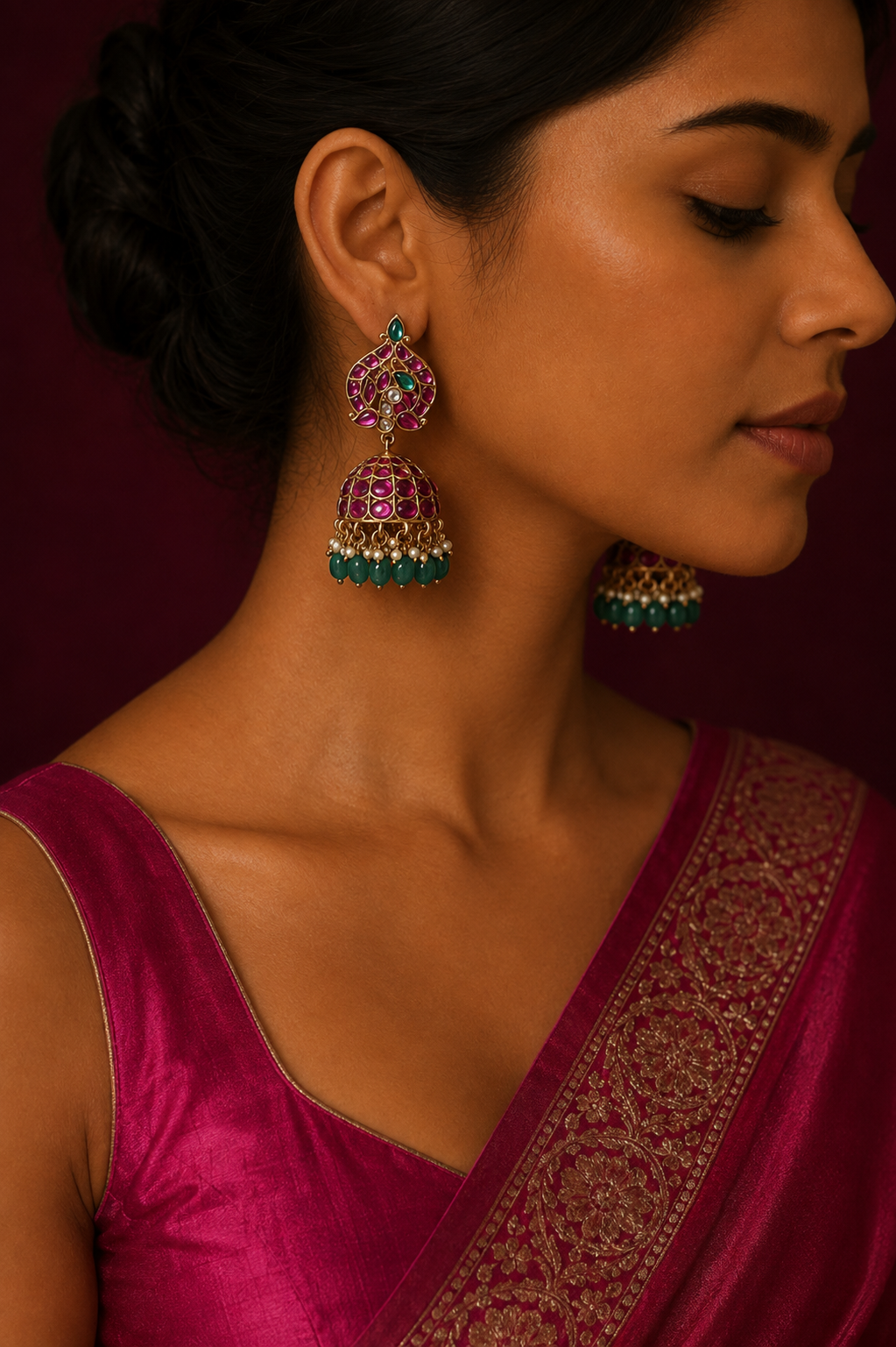 Menaka kundan jhumka