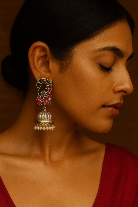 Akriti dual tone jhumka