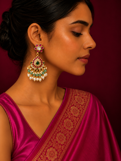 Kalki jadau kundan earrings
