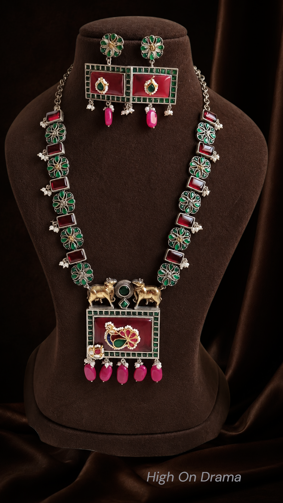 Shaya fusion statement long necklce set
