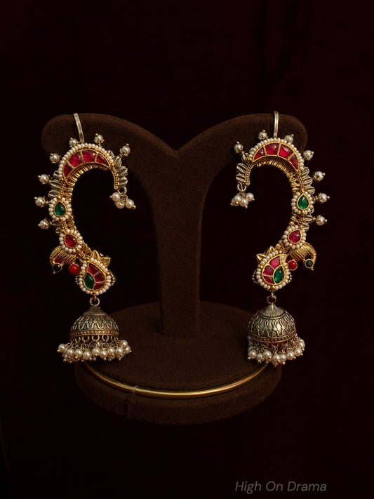 Ishani dual tone statement ear cuff
