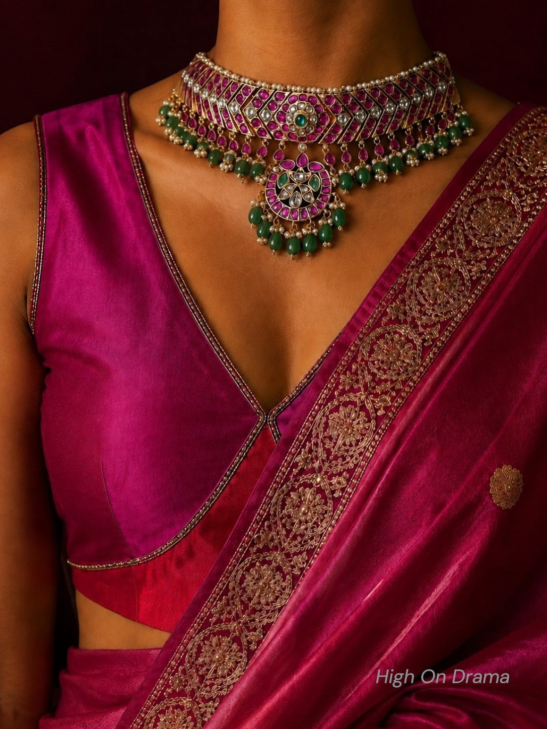 Saanvi stone choker set