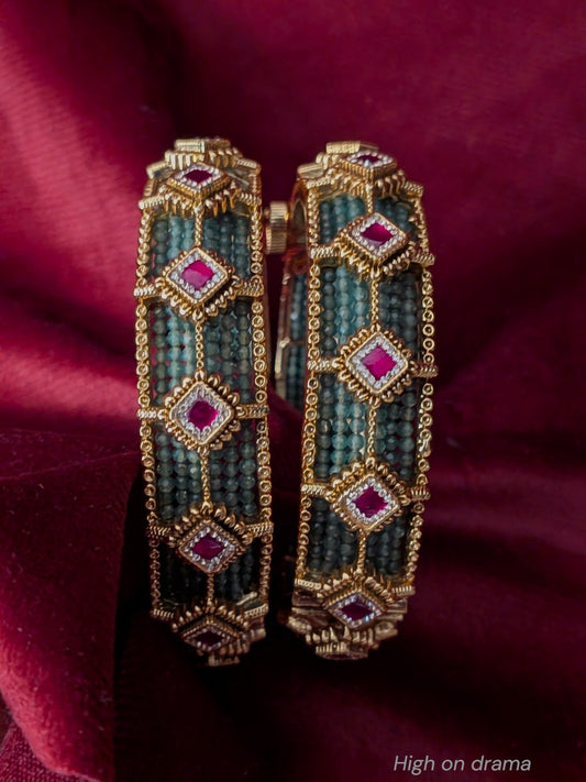 Mohini heritage kundan statement bangle