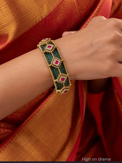 Mohini heritage kundan statement bangle