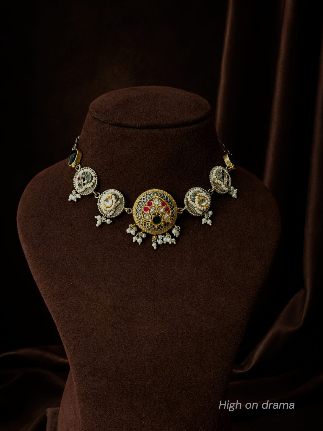 Manisha pachi kundan fusion set