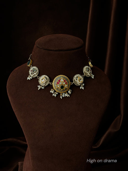 Manisha pachi kundan fusion set