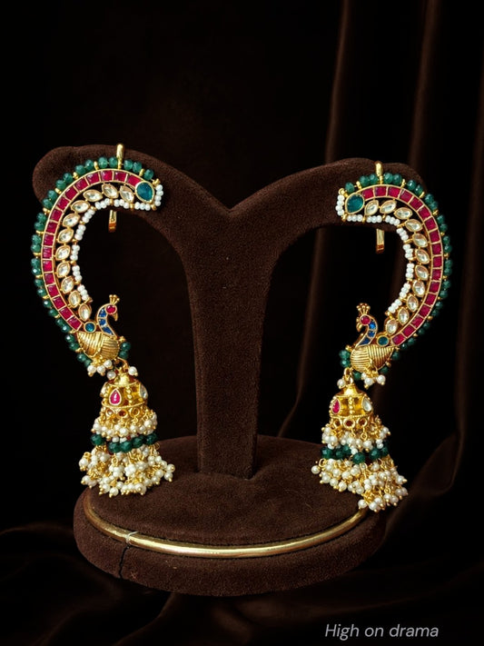 Sharvani jadau statement earcuffs
