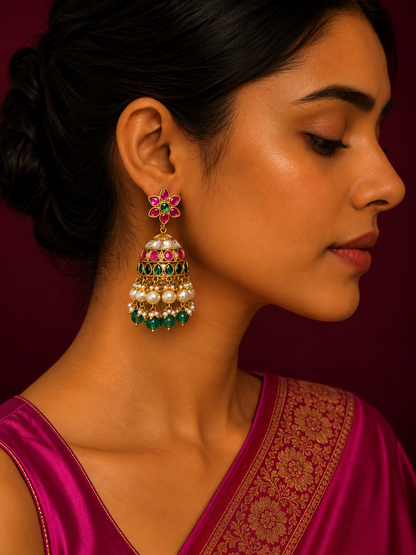 Mukta jadau statement jhumka